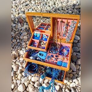 Vintage jewelry set in Blue Color